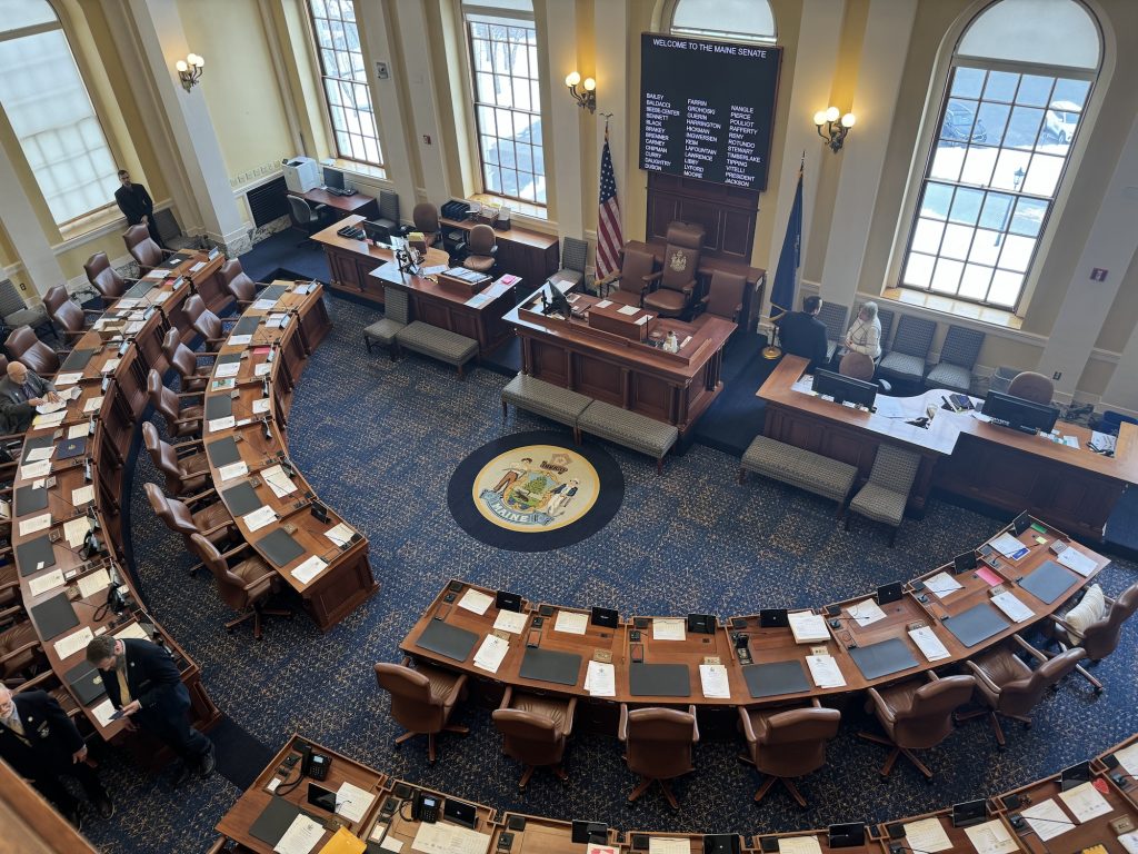 The Senate chamber viewed from above